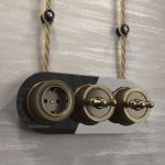 Переключатель/выключатель одноклавишный бронзовый ретро W5712012