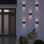 Пылевлагозащищенный светодиодный светильник Twinky Double чёрный IP54 1555 TECHNO LED