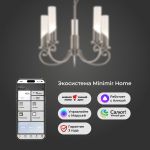 Умная подвесная люстра 60117/5 никель