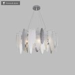 Умная подвесная люстра с фактурным стеклом 324/8