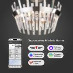 Умная потолочная люстра с хрусталем 10111/5 сатин-никель/прозрачный хрусталь Strotskis