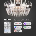 Умный потолочный светильник с хрусталем 10111/8 сатин-никель/прозрачный хрусталь Strotskis