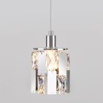 Подвесной светильник с хрусталем 50101/1 хром