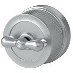 Выключатель на 4 положения двухклавишный матовый хром ретро WL19-01-05