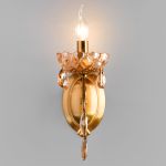 Классическое бра с хрусталем 10109/1 бронза/тонированный хрусталь Strotskis