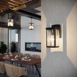 Настенный уличный светильник Lame D кофе IP33 GL 1006D