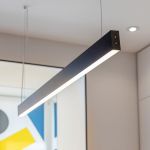 Линейный светодиодный подвесной односторонний светильник 103см 20Вт 6500К черный LSG-01-1-8*103-16-6500-MSh