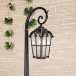 Уличный светильник на столбе Mira F черное золото IP33 GL 1001F