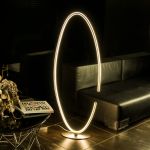 Напольный светодиодный светильник 80415/1 сатин-никель