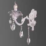 Классическое бра с хрусталем 10108/1 белый/прозрачный хрусталь Strotskis