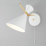 Настенный светильник с металлическим абажуром 70114/1 белый