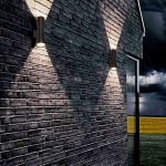 Настенный светодиодный светильник Tube double черный IP54 1502 TECHNO LED