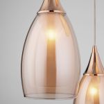 Подвесной светильник со стеклянным плафонами 50085/3 золото