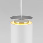Подвесной светодиодный светильник DLS021 9+4W 4200К белый матовый/серебро