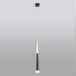 Подвесной светодиодный светильник DLR038 7+1W 4200K черный матовый