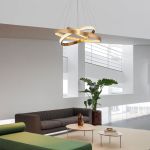 Подвесной светодиодный светильник с пультом управления 90176/3 медный