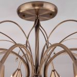 Потолочная люстра со стеклянными плафонами 30280/8 античная бронза