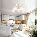 Потолочная люстра с поворотными рожками 70114/5 белый