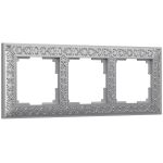 Рамка из металла на 3 поста Antik матовый хром WL07-Frame-03