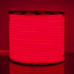 Светодиодный гибкий неон 220V 9.6W/м 144Led/м 2835 IP67 круглый, красный, 50 м Гибкий неон 220V 9,6W 144Led 2835 IP67 круглый красный, 50 м