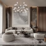 Умная подвесная люстра со стеклянными плафонами 546 Smart