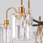 Умная потолочная люстра с хрусталем в стиле лофт 70090/8 черный