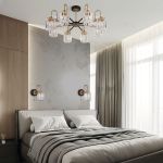 Умная потолочная люстра с хрусталем в стиле лофт 70090/8 черный