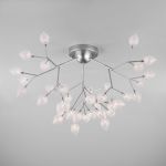 Умная потолочная люстра серебряного цвета 548 Smart