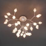 Умная потолочная люстра серебряного цвета 548 Smart