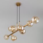 Умный подвесной светильник с круглыми стеклянными плафонами 70113/8 янтарный Smart