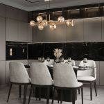 Умный подвесной светильник с круглыми стеклянными плафонами 70113/8 янтарный Smart