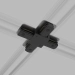 Коннектор X-образный для однофазного шинопровода черный TRC-1-1-X-BK