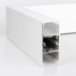 Линейный светодиодный накладной двусторонний светильник 128см 50Вт 6500К серебряный 101-100-40-128