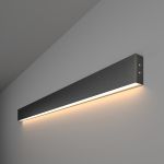 Линейный светодиодный накладной односторонний светильник 103см 20Вт 3000К черный LSG-02-1-8*103-16-3000-MSh