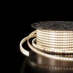 Светодиодная лента 220 В 18 Вт/м 180 Led/м 2835 IP65, дневной белый 4200К, 50 м Лента светодиодная 220V 18W 180Led 2835 двухрядная IP65 дневной белый, 50 м