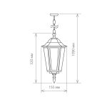 Уличный подвесной светильник GL 1004H черное золото IP44 GL 1004H черное золото