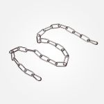 Цепь с карабинами 1 м хром 10300 цепь длиной 1 метр с  2 карабинами хром, арт. 73023