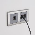 Рамка из металла на 2 поста Metallic глянцевый никель W0021602