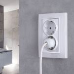 Рамка из поликарбоната для двойной розетки Snabb Basic белый W0082001