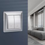 Выключатель жалюзи серебряный W1124506