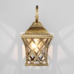 Уличный настенный светильник Cassiopeya D черное золото IP44 Cassiopeya D черное золото