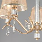 Классическая люстра с абажурами 60103/5 перламутровое золото