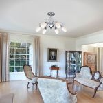 Люстра потолочная с плафонами из стекла 22080/6 хром