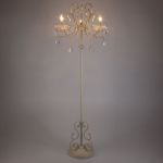 Торшер с хрусталем белый 12205/3F белый