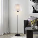 Напольный светильник с абажуром черный 01008/1 черный