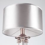 Классический торшер с абажуром 01046/1 сатин-никель