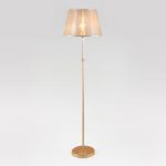 Классический торшер с абажуром 01076/1 перламутровое золото