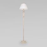 Напольный светильник с хрусталем 10073/1 белый с золотом