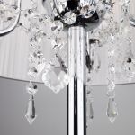 Торшер с прозрачным абажуром 2045/3F хром/белый