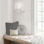 Бра с хрусталем 3305/1 белый с золотом / прозрачный хрусталь